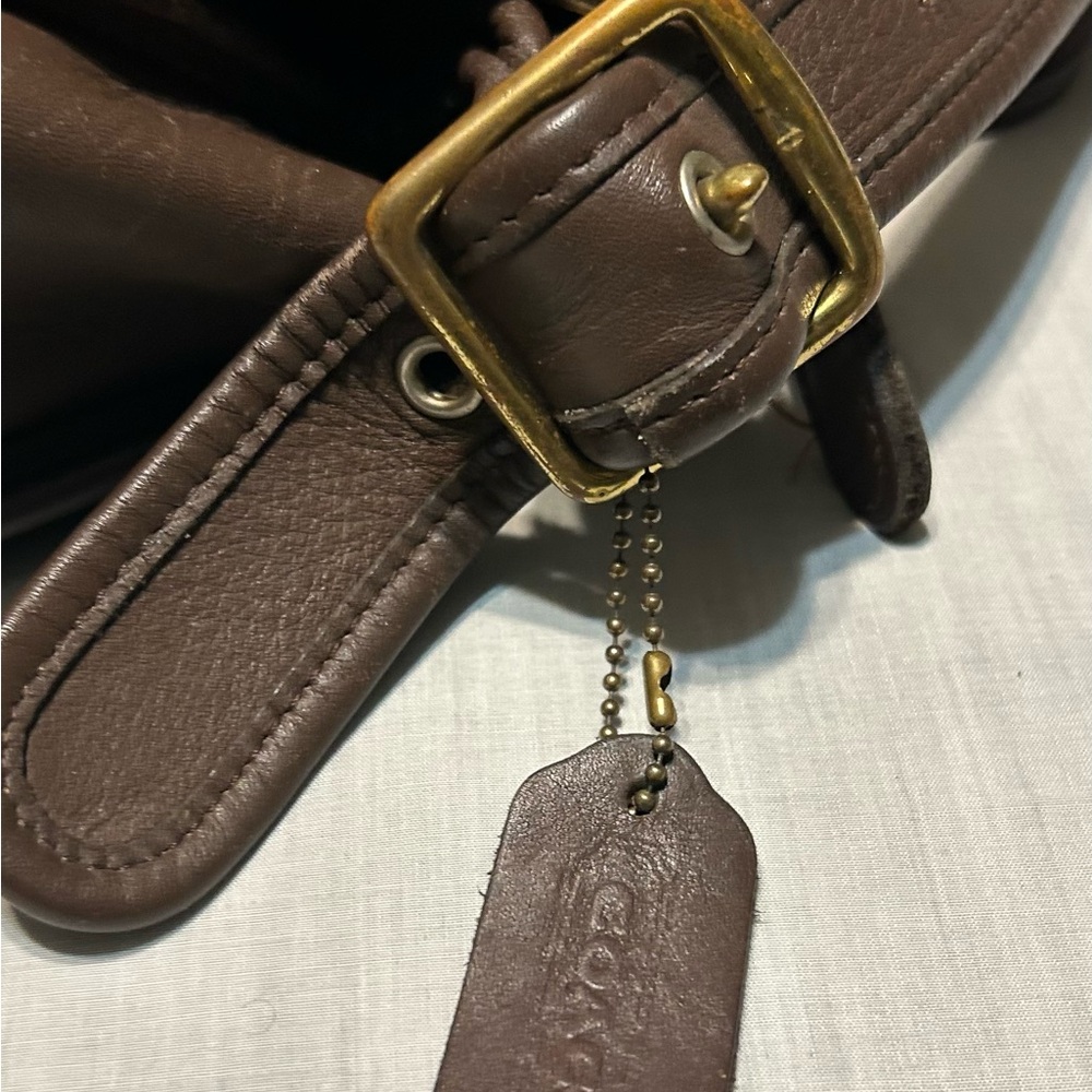 Vintage Coach 9951 Shoulder Messenger Dark Brown Leather Bag. - Picture 4 of 14